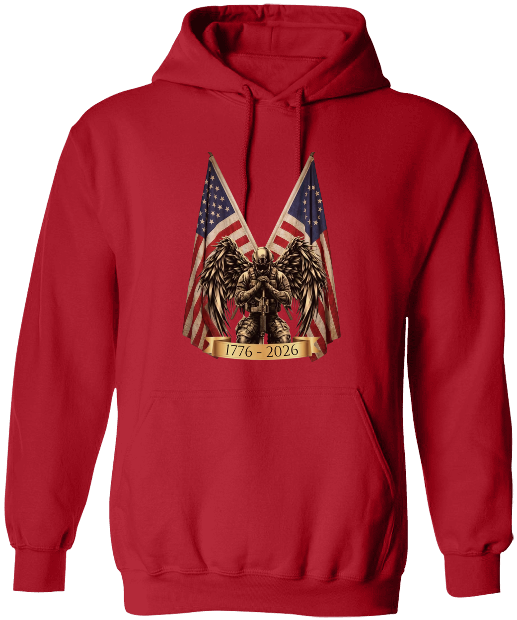 Patriotic Angel Warrior Unisex Hoodie