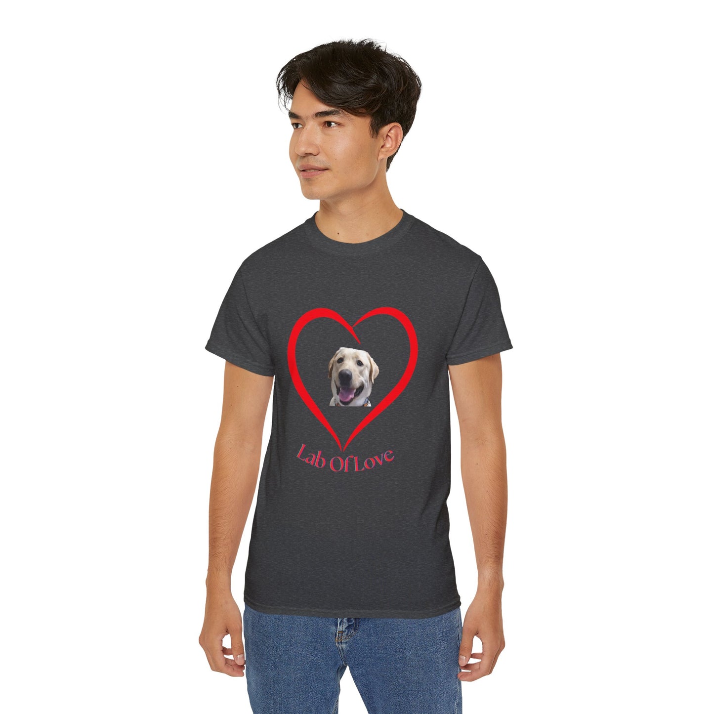 Heart Love Dog Unisex Tee - Pet Lovers Gift, Valentine's Day Apparel