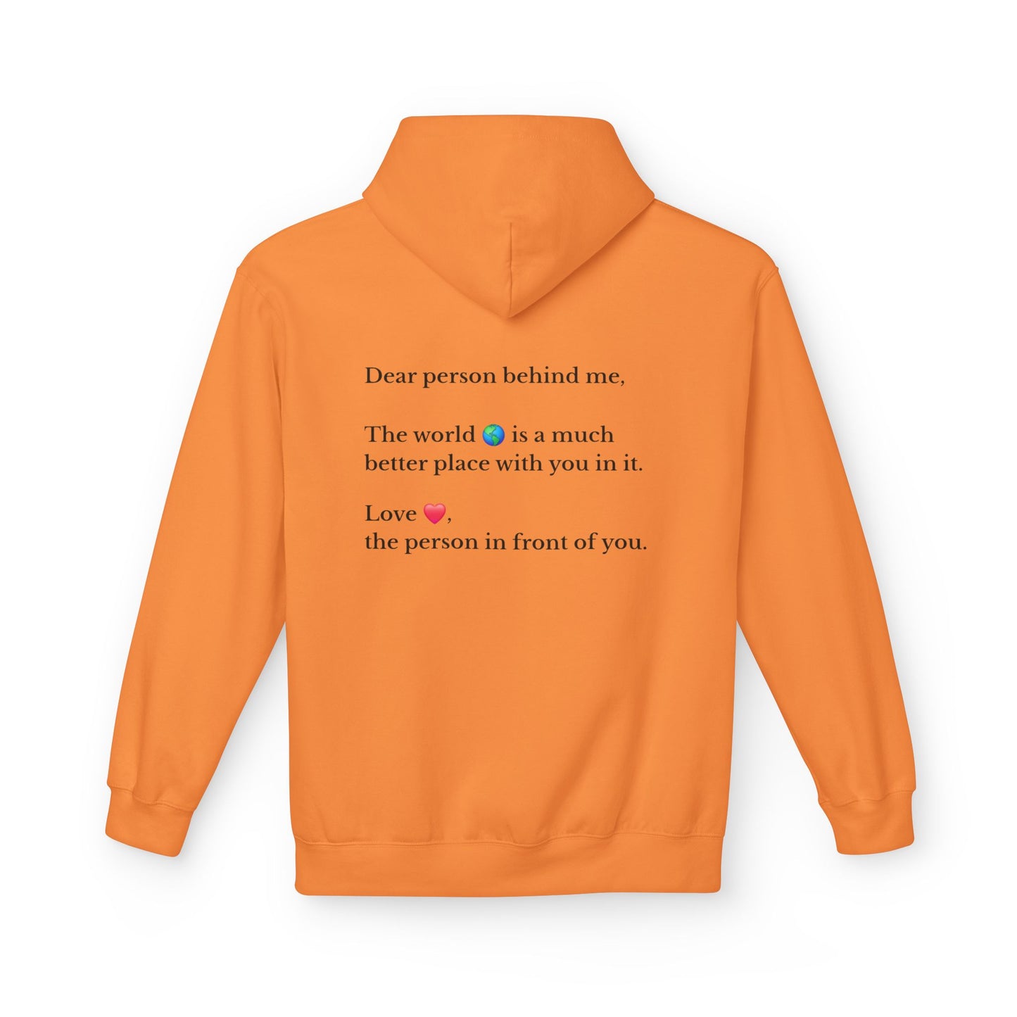 "You Are Enough" Inspirational Hoodie with Pointing Design (Back Message: Encouraging Note)