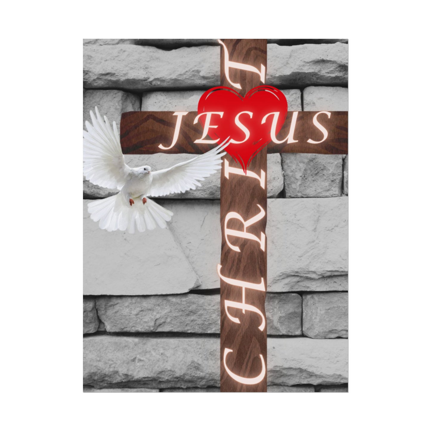 Poster Art with Cross and Holy Spirit