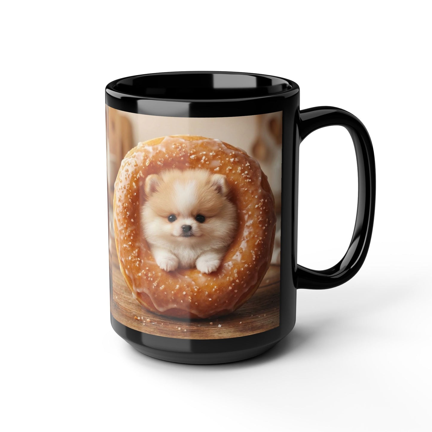 Potato Puppy Coffee Mug — Cute Dog Lover 11oz & 15oz Black Cup