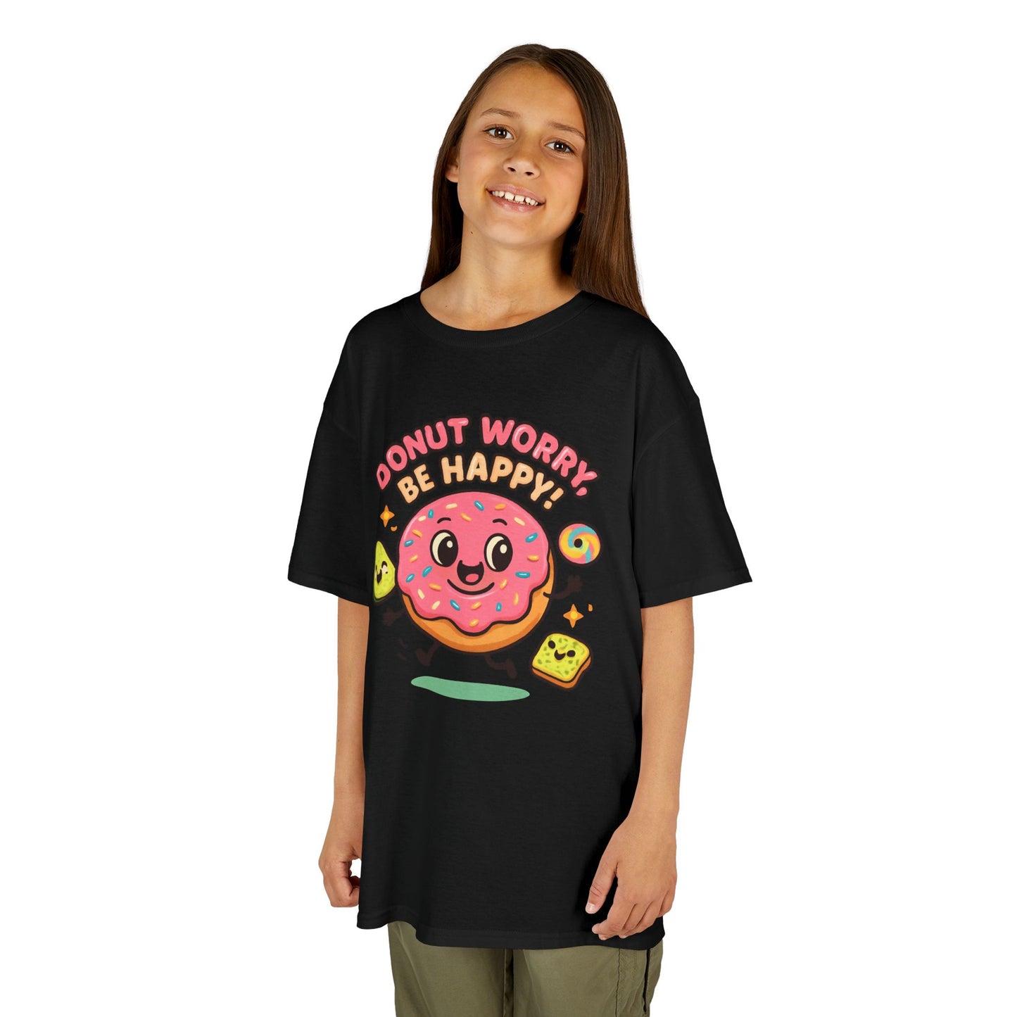 Kids' Donut Graphic Tee, Cute Kids Shirt, Fun Party Tee, Birthday Gift for Kids, Cartoon T-Shirt, Children's Apparel
