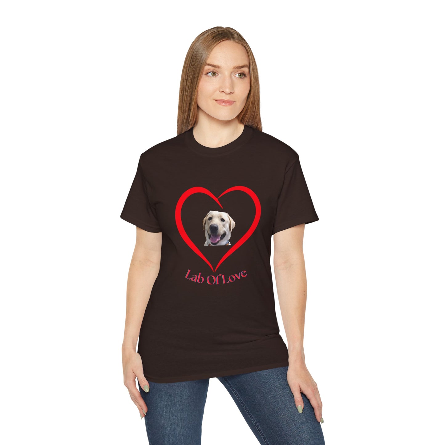 Heart Love Dog Unisex Tee - Pet Lovers Gift, Valentine's Day Apparel