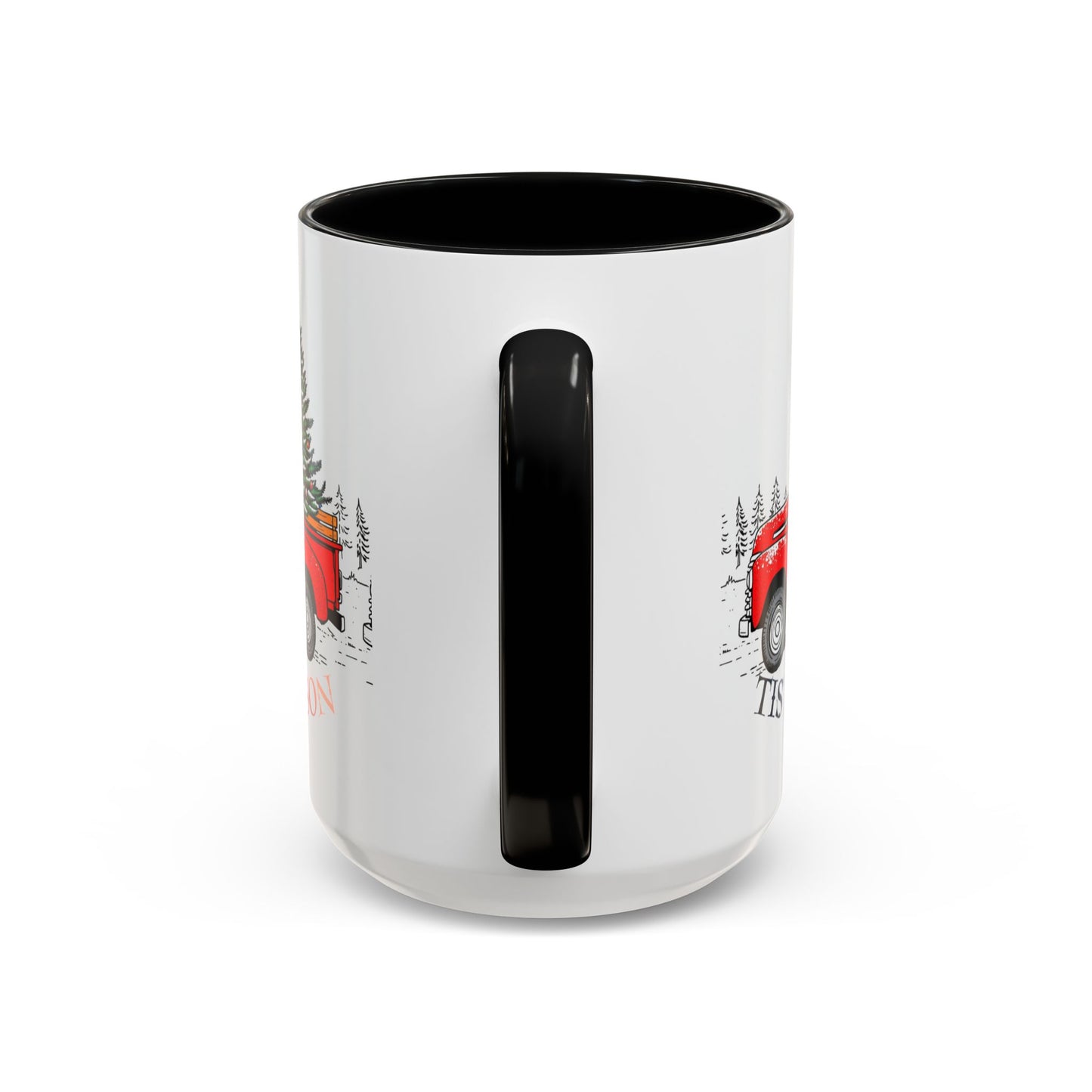 Holiday Accent Coffee Mug - 'Tis the Season Red Truck Design