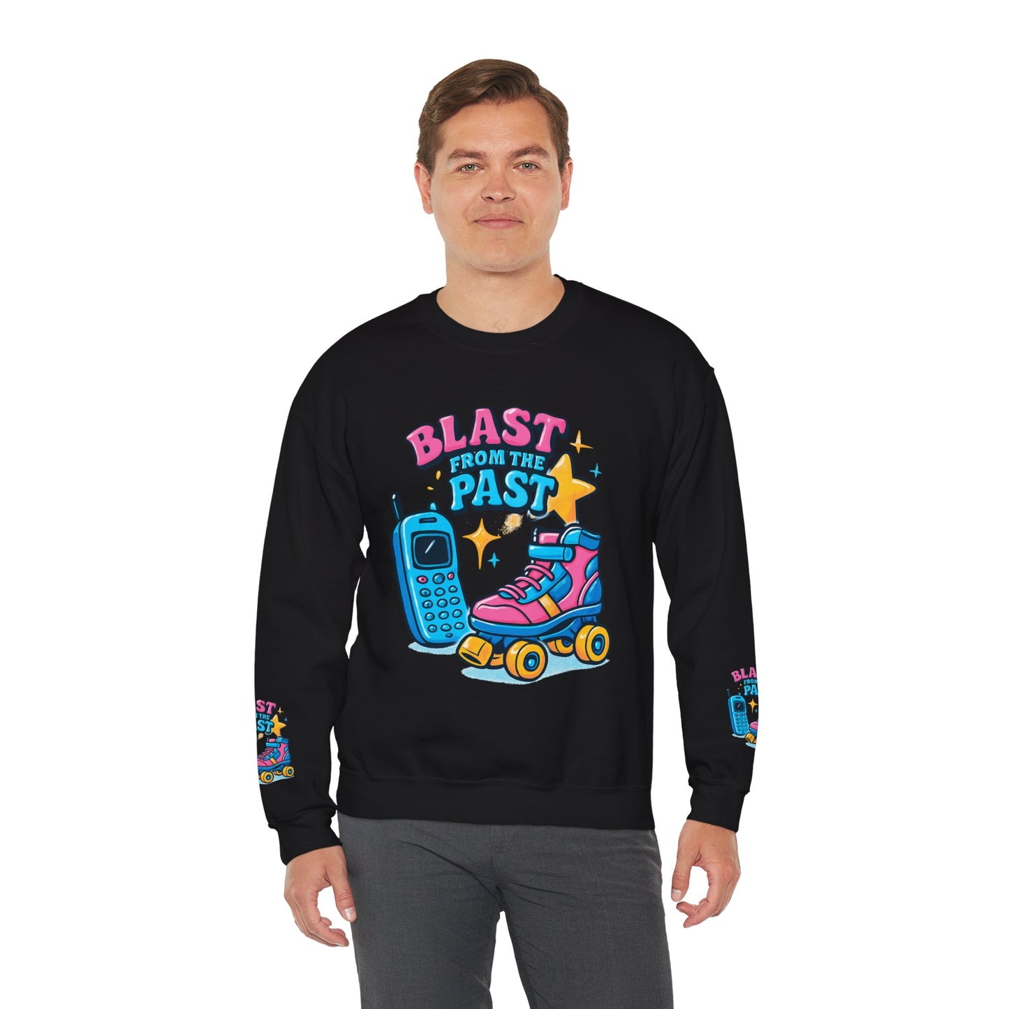 80's Retro Roller Skates & Cordless Phones Sweatshirt
