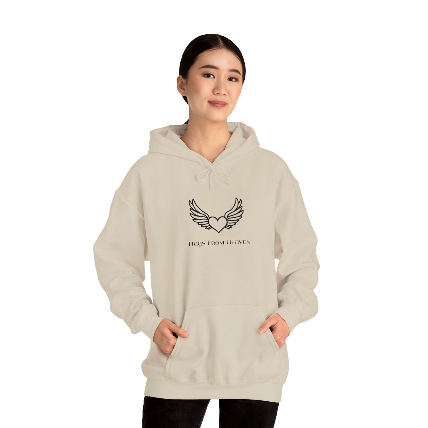 Hugs From Heaven Hoodie — Heart & Wings Memorial Sweatshirt