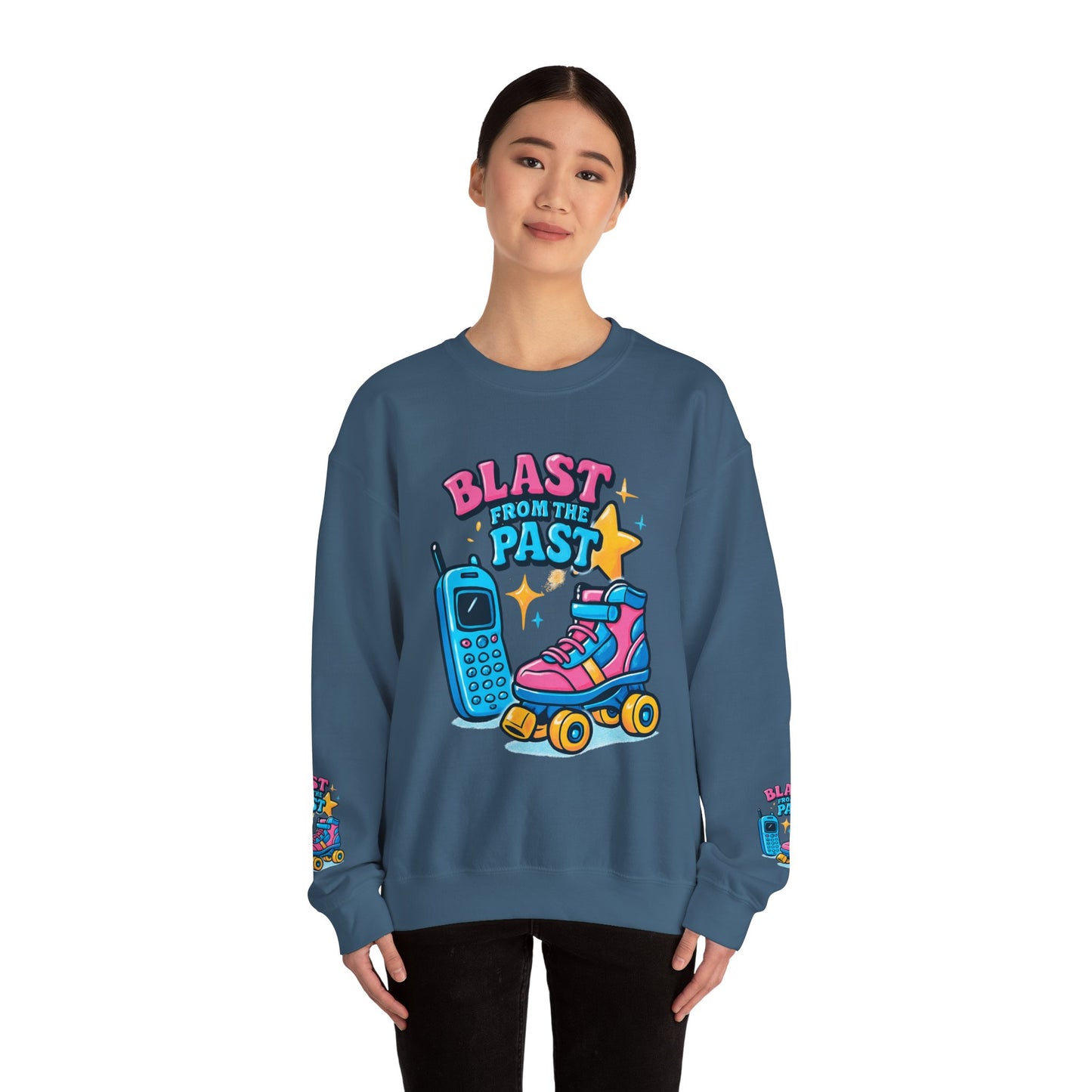 80's Retro Roller Skates & Cordless Phones Sweatshirt