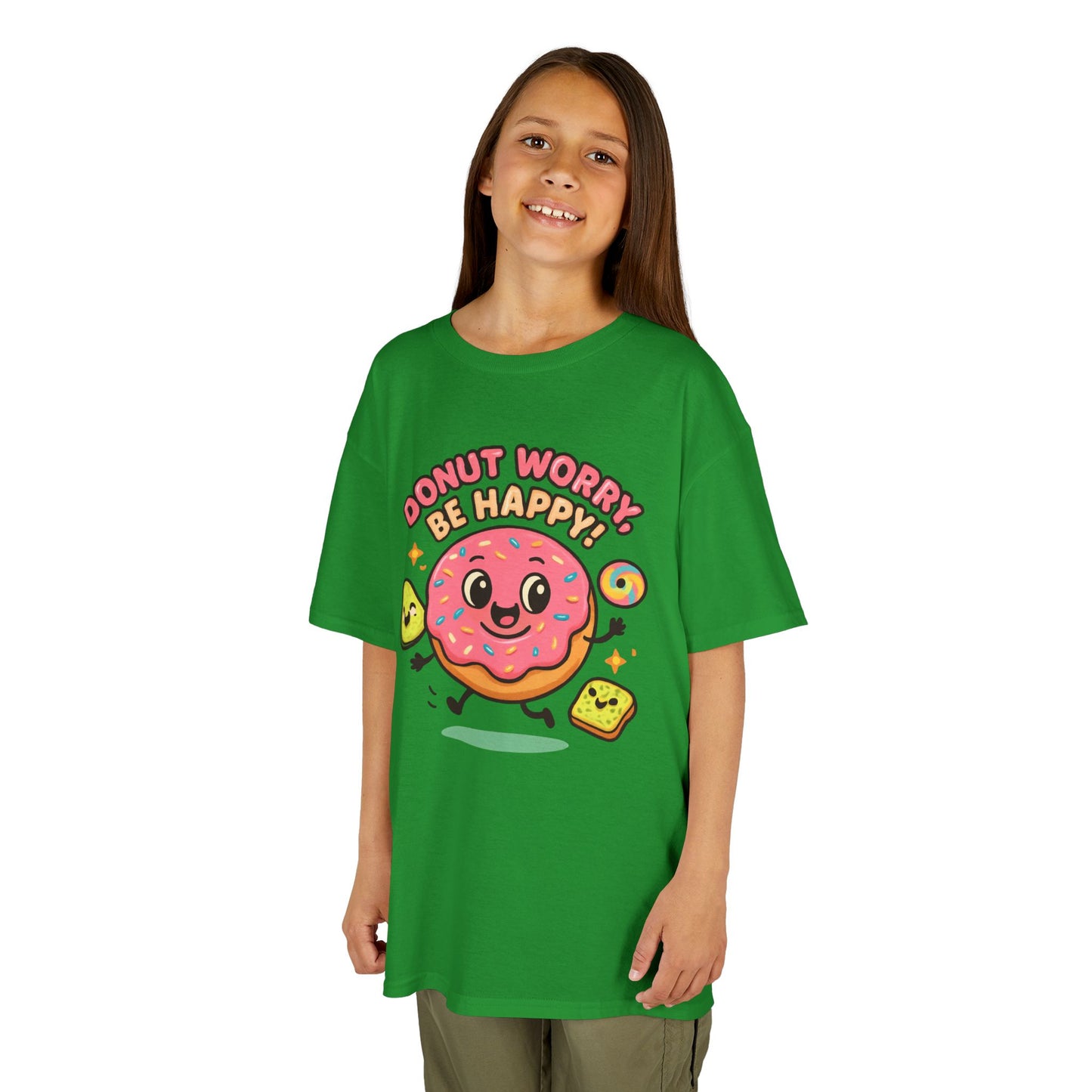 Kids' Donut Graphic Tee, Cute Kids Shirt, Fun Party Tee, Birthday Gift for Kids, Cartoon T-Shirt, Children's Apparel