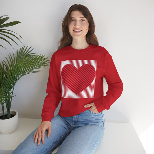 Retro Valentines Heart Sweatshirt, Cute Love Hearts for Moms, Teachers & Women