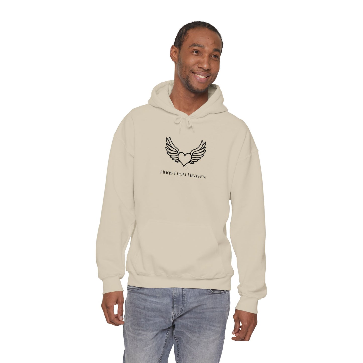 Hugs From Heaven Hoodie — Heart & Wings Memorial Sweatshirt