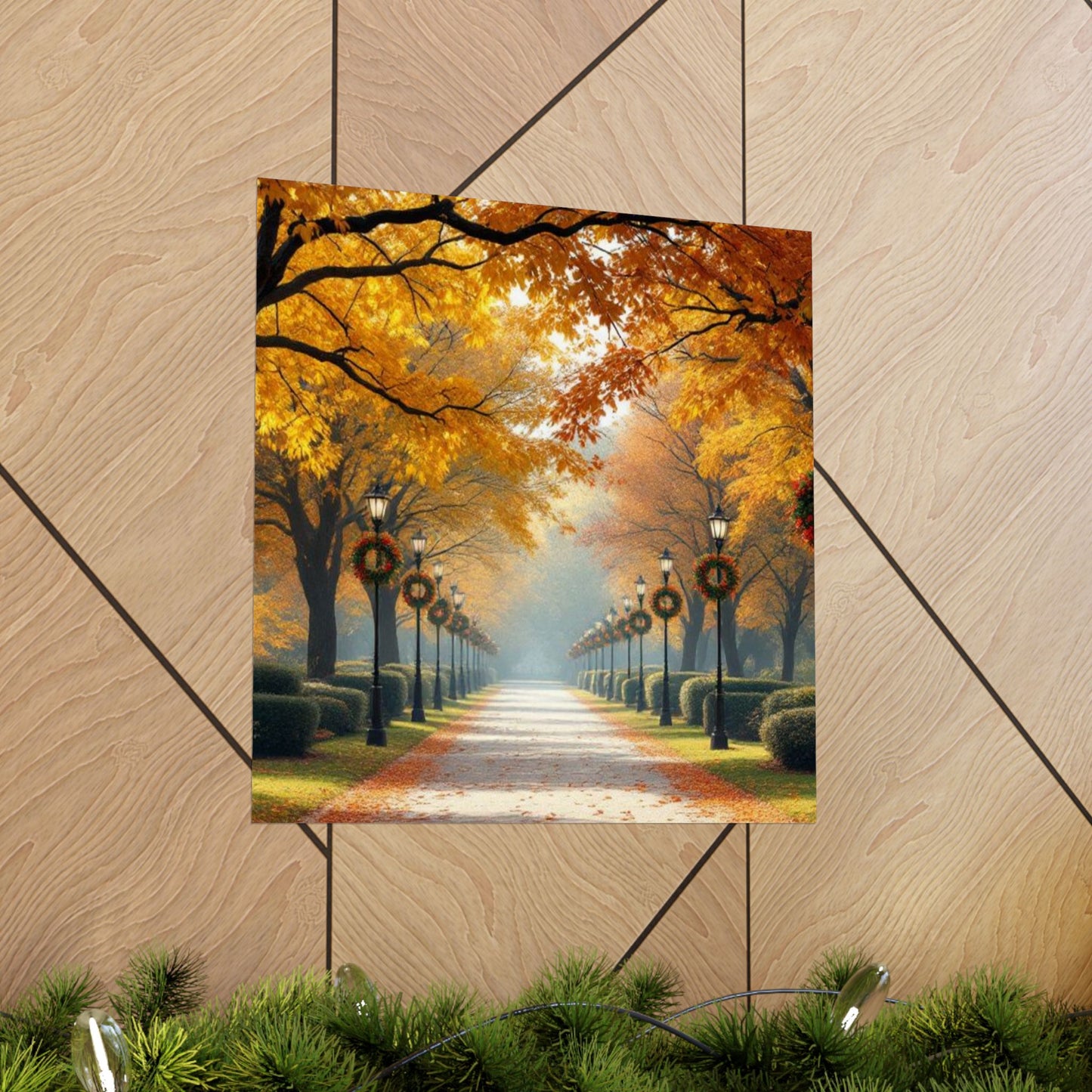 Autumn Pathway Wall Art, Matte Vertical Posters, Fall Decor, Seasonal Artwork, Cozy Home Vibes, Perfect for Thanksgiving