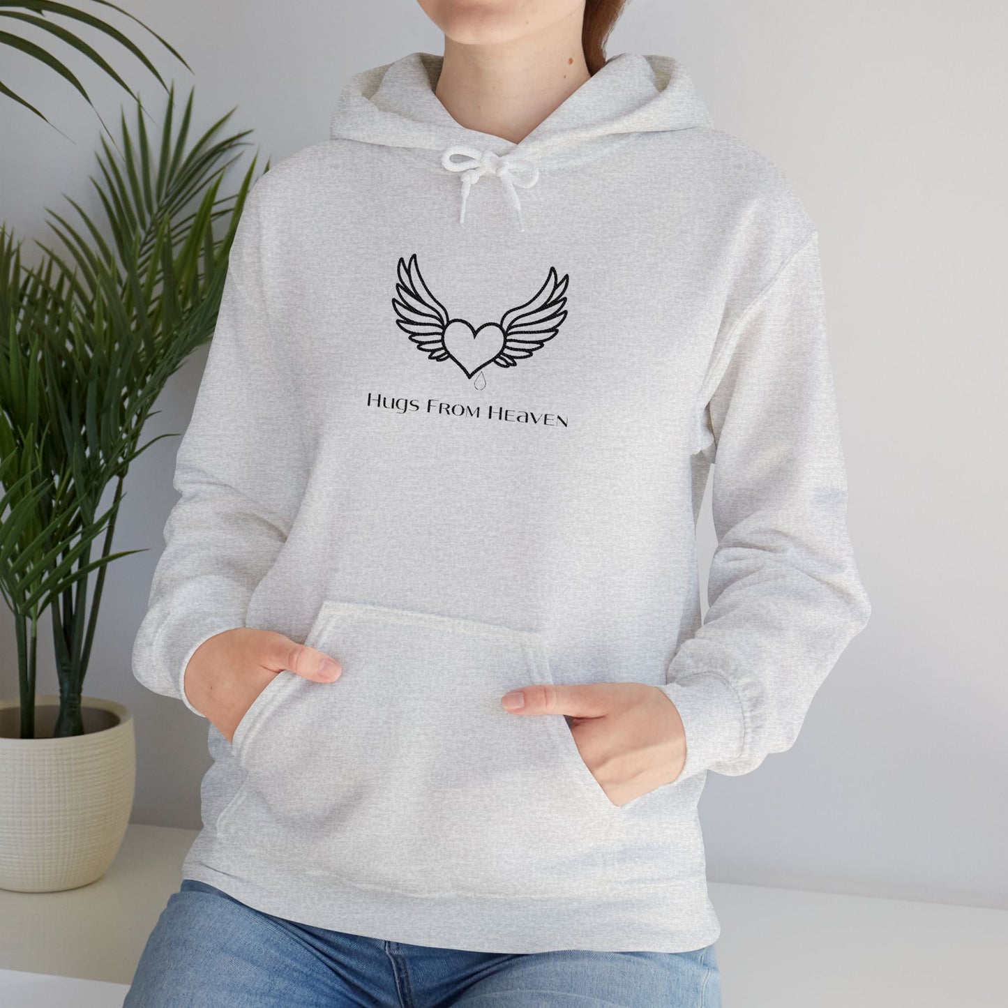 Hugs From Heaven Hoodie — Heart & Wings Memorial Sweatshirt