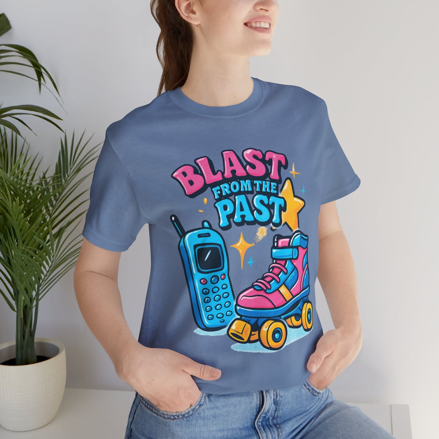 Retro Tee - Roller Skates & Cordless Phones Design