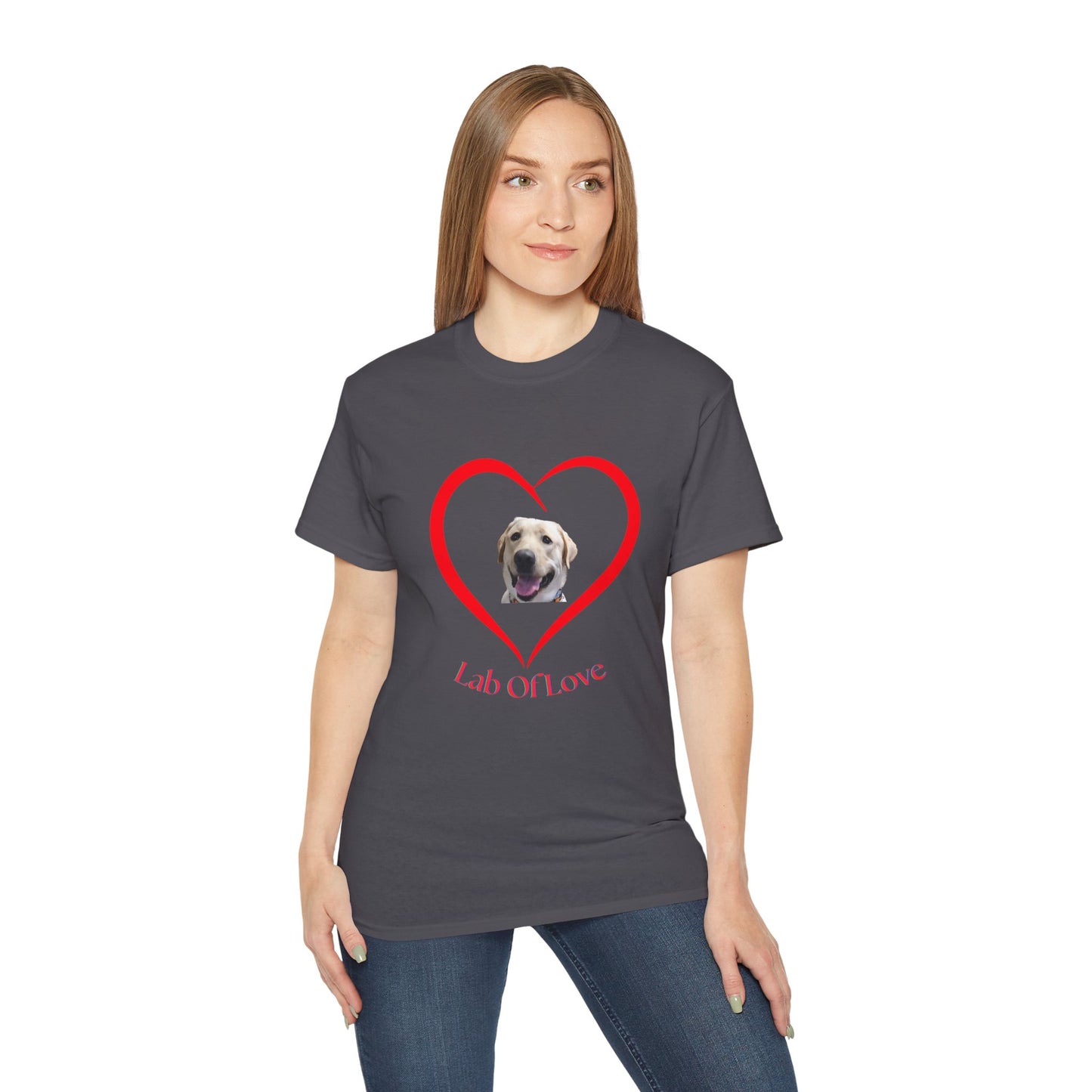 Heart Love Dog Unisex Tee - Pet Lovers Gift, Valentine's Day Apparel