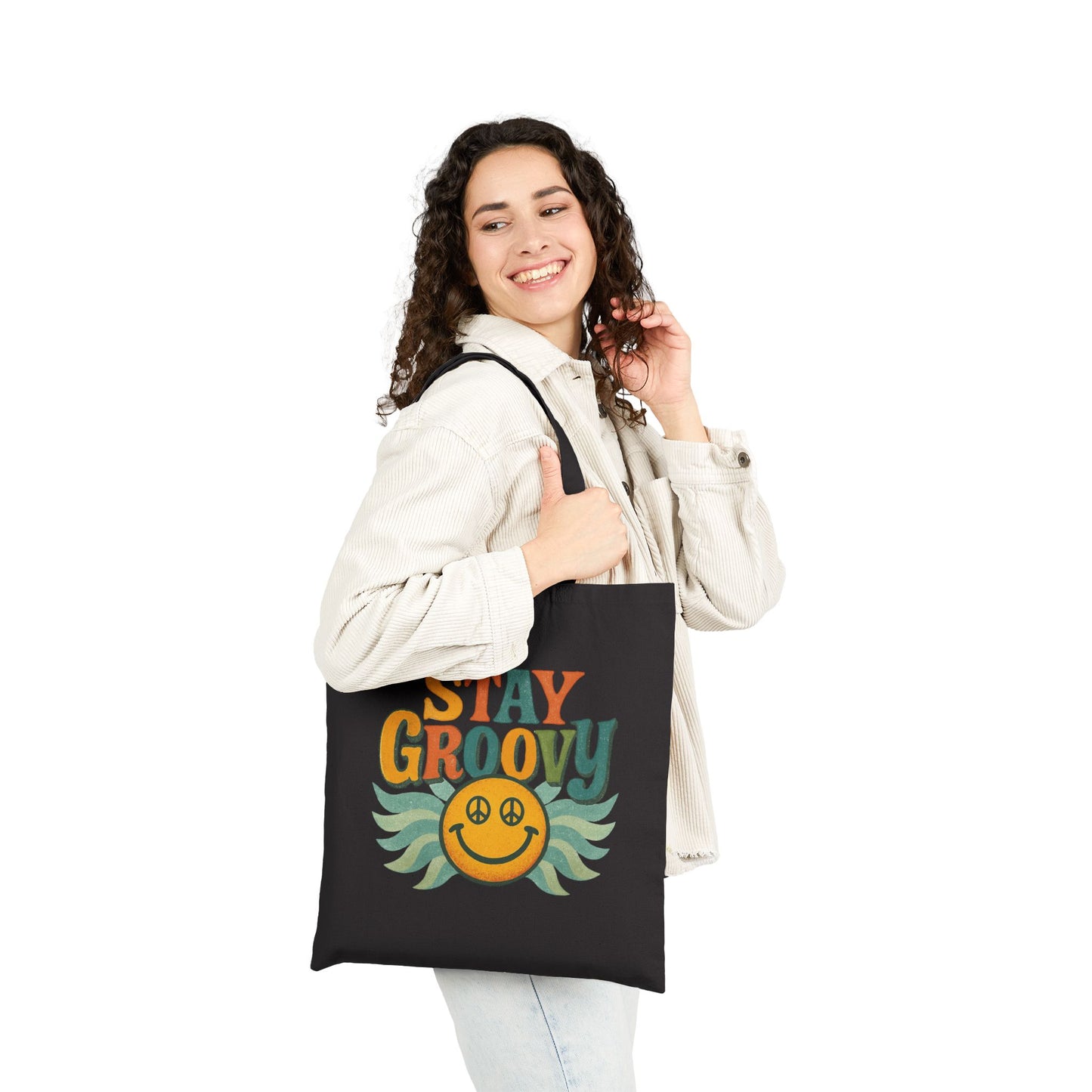 Groovy Peace Sign Tote Bag