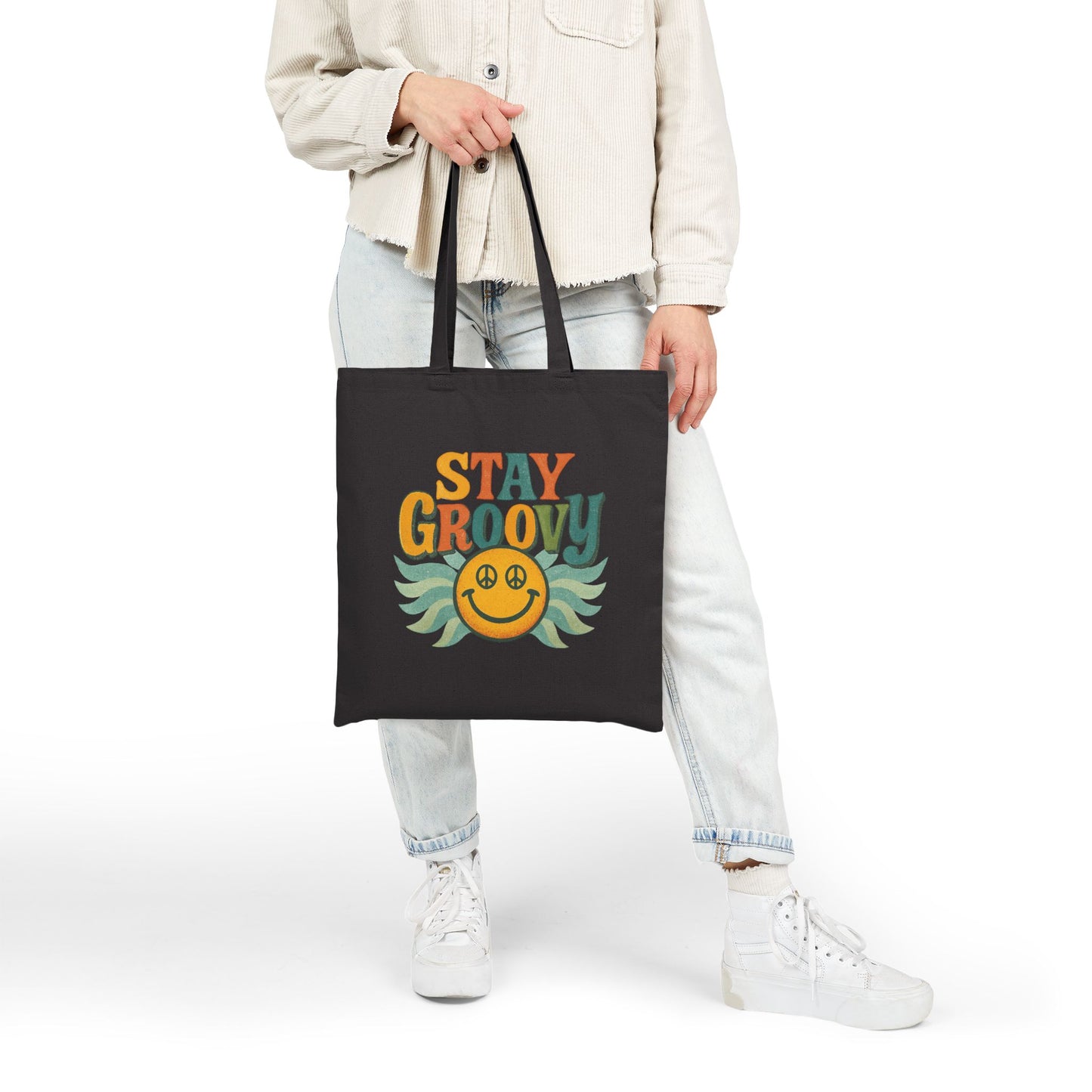 Groovy Peace Sign Tote Bag