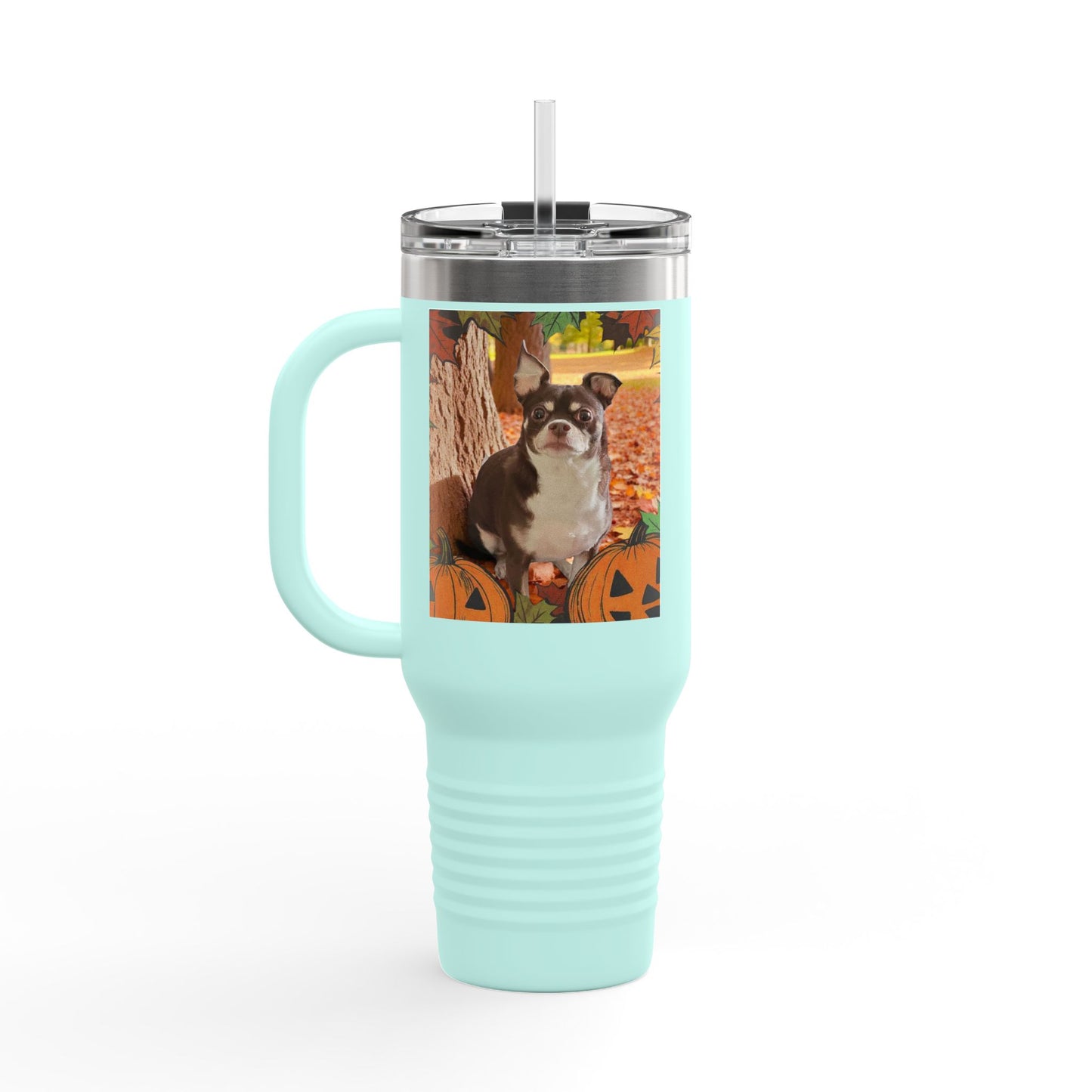 Pet Themed Insulated Travel Mug, 40oz - Fall Design