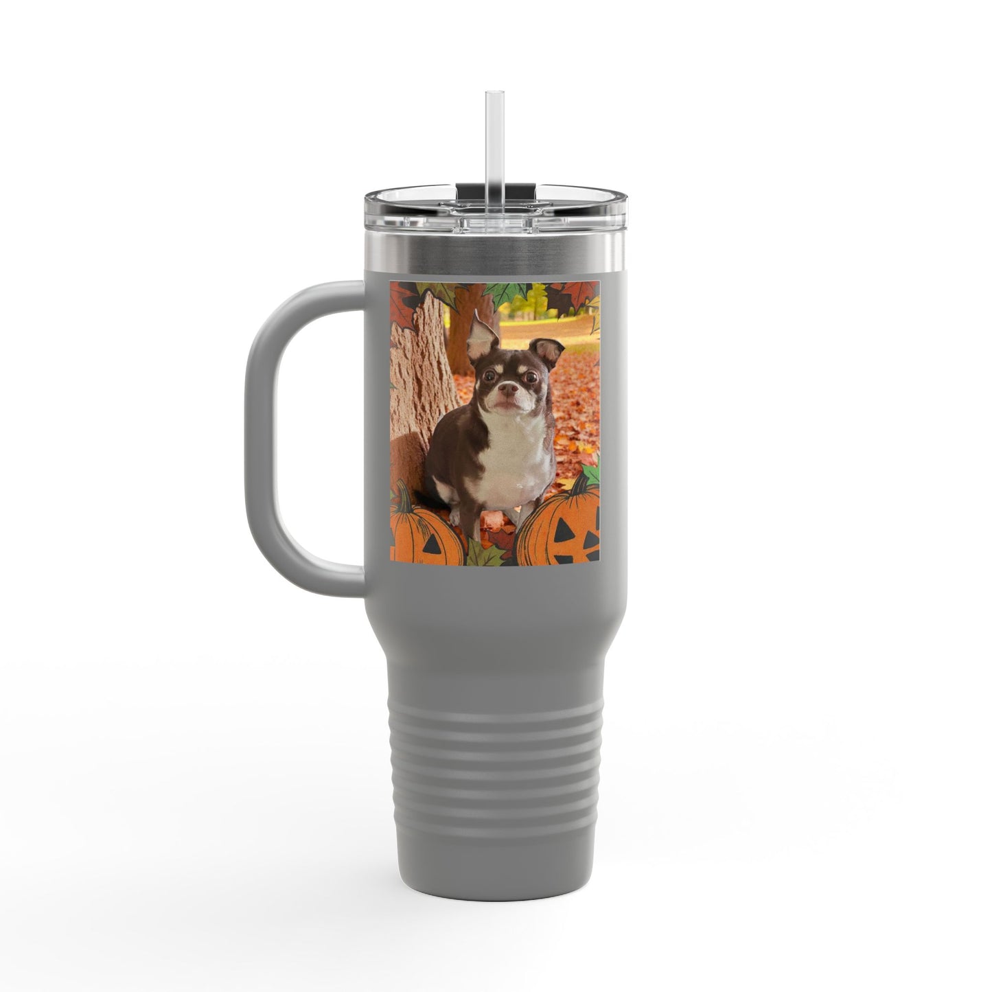 Pet Themed Insulated Travel Mug, 40oz - Fall Design