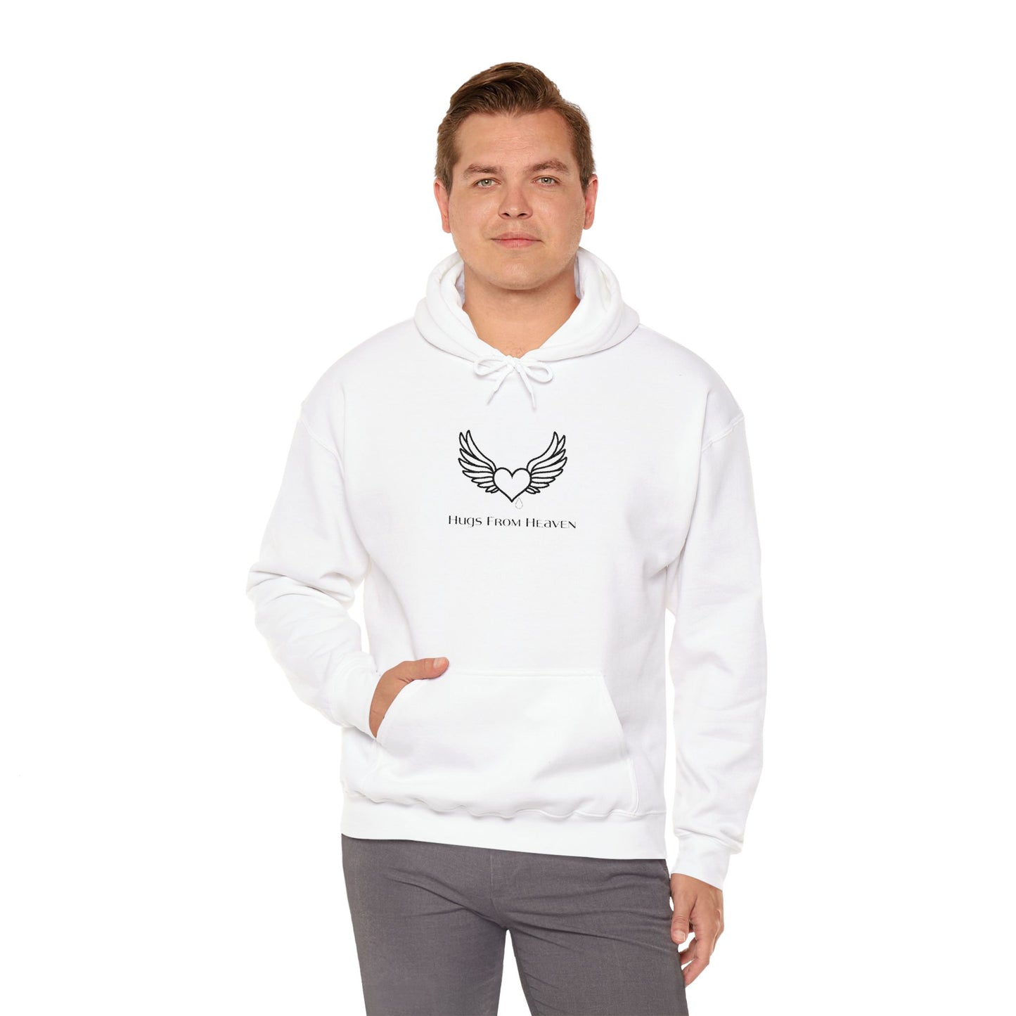 Hugs From Heaven Hoodie — Heart & Wings Memorial Sweatshirt
