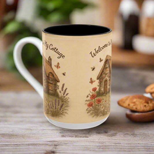 Charming Cottage Coffee Mug, Cozy Drinkware, Gift for Home Lovers, Cottagecore Aesthetic, Farmhouse Decor