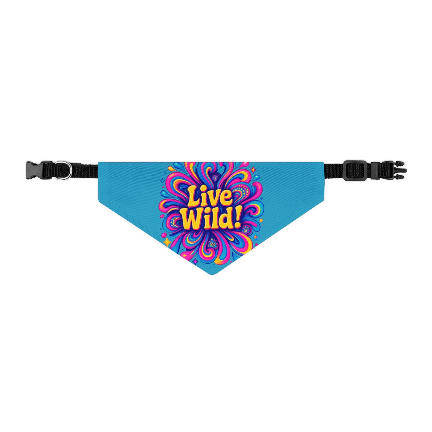 Vibrant Pet Bandana Collar - "Live Wild!" Style, Fun Accessory for Dogs, Cute Gift for Pet Lovers, Dog Birthday, Pet Adoption, Outdoor [...]