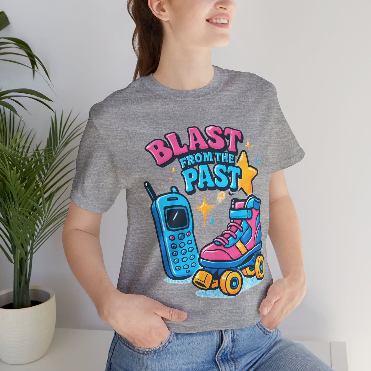 Retro Tee - Roller Skates & Cordless Phones Design