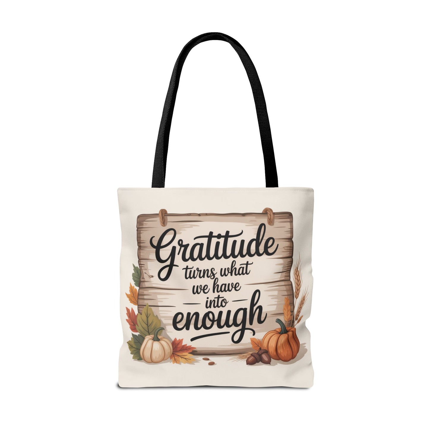 Gratitude Fall Tote Bag, Perfect for Thanksgiving, Eco-Friendly Shopping, Autumn Decor, Gift for Her