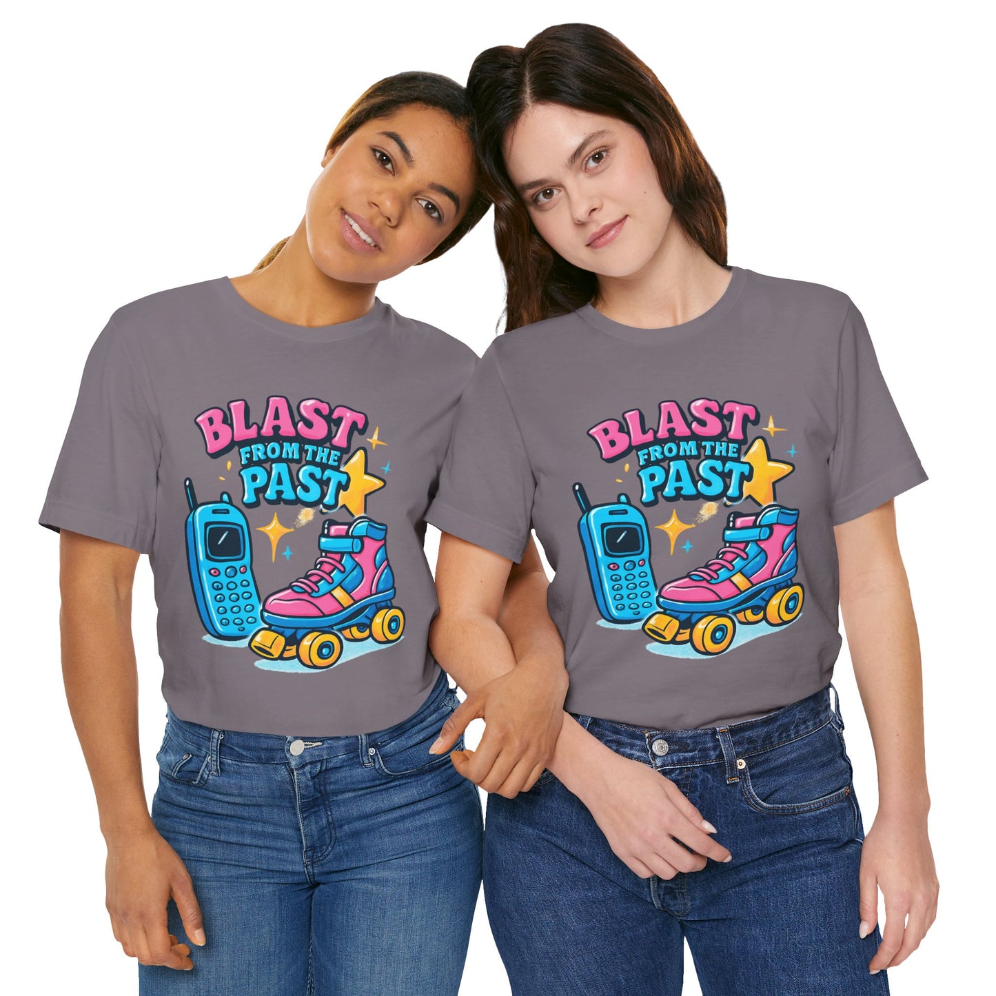 Retro Tee - Roller Skates & Cordless Phones Design