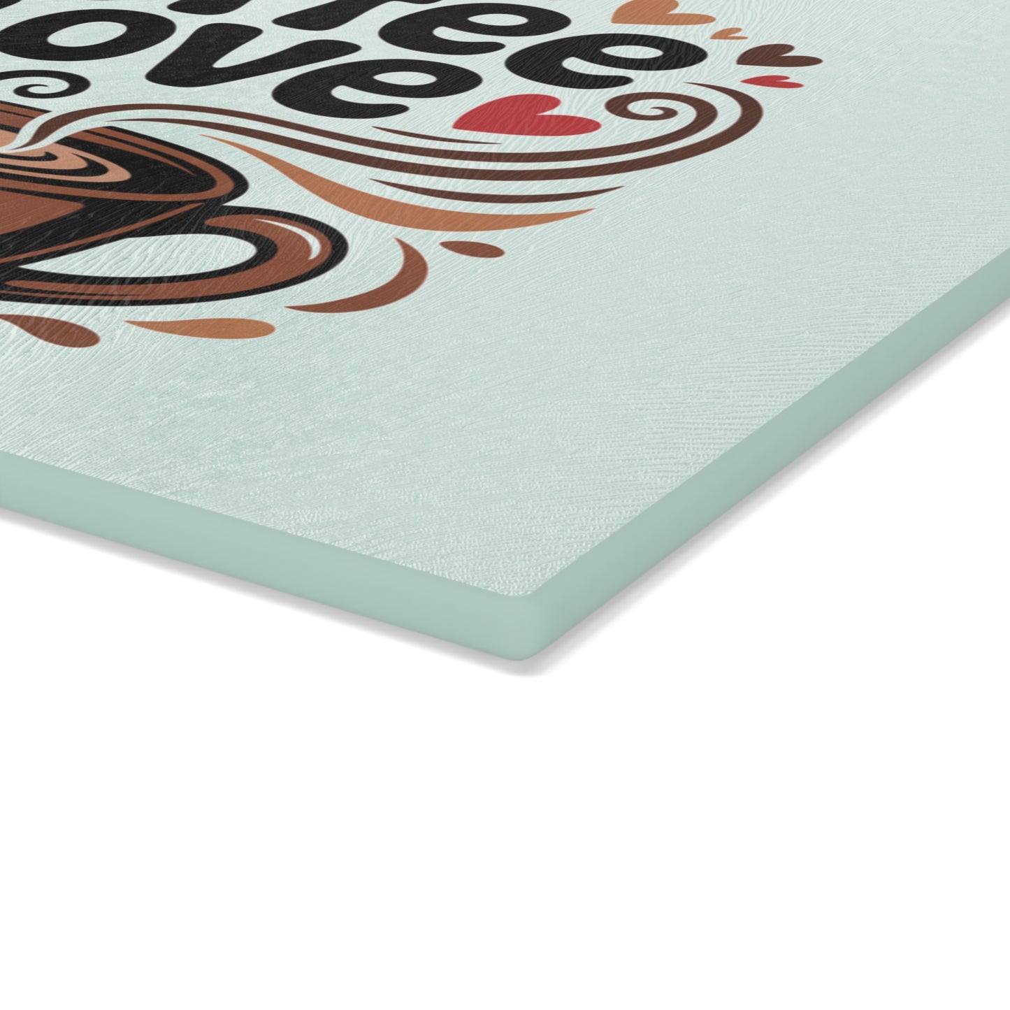 Coffee Love Glass Cutting Board, Decorative Kitchen Serving & Chopping Board