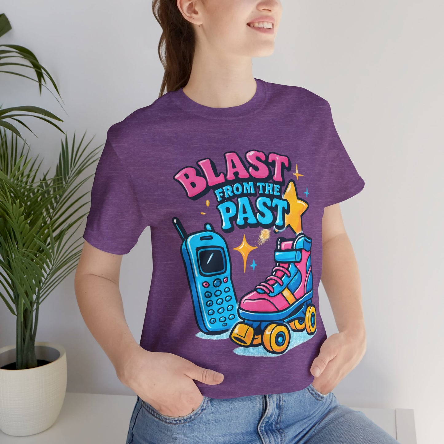 Retro Tee - Roller Skates & Cordless Phones Design