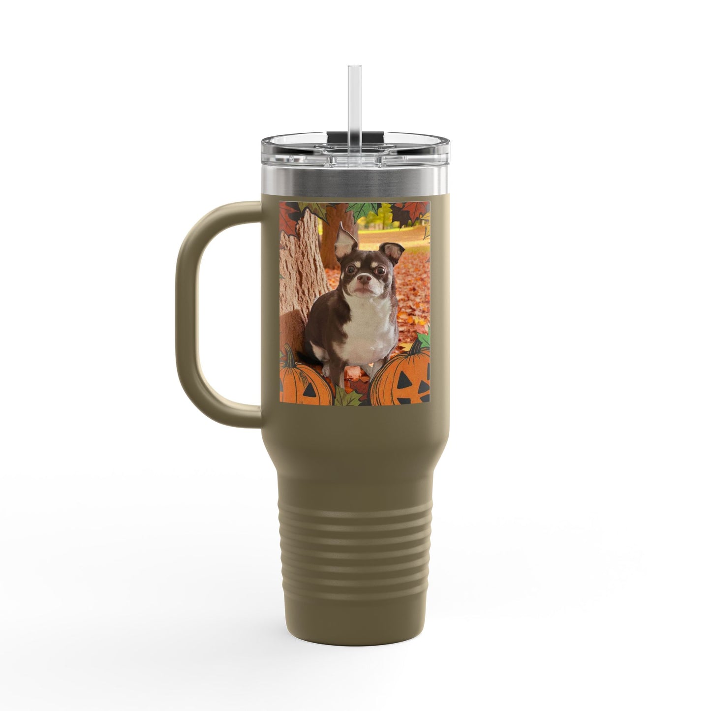 Pet Themed Insulated Travel Mug, 40oz - Fall Design