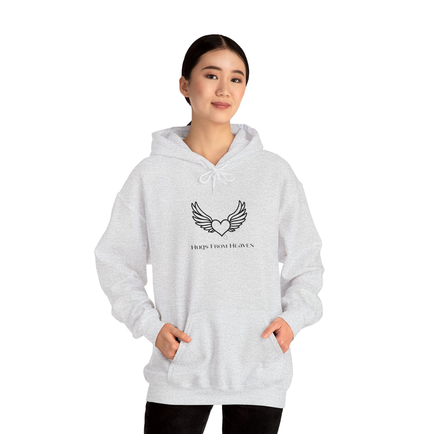 Hugs From Heaven Hoodie — Heart & Wings Memorial Sweatshirt