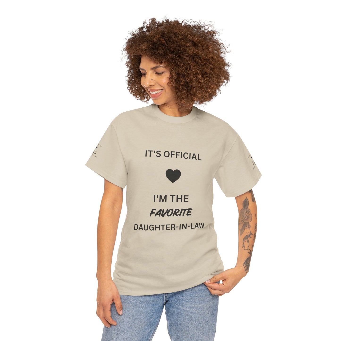 Daughter-in-Law T-Shirt — "It's Official I'm the Favorite" Casual Tee