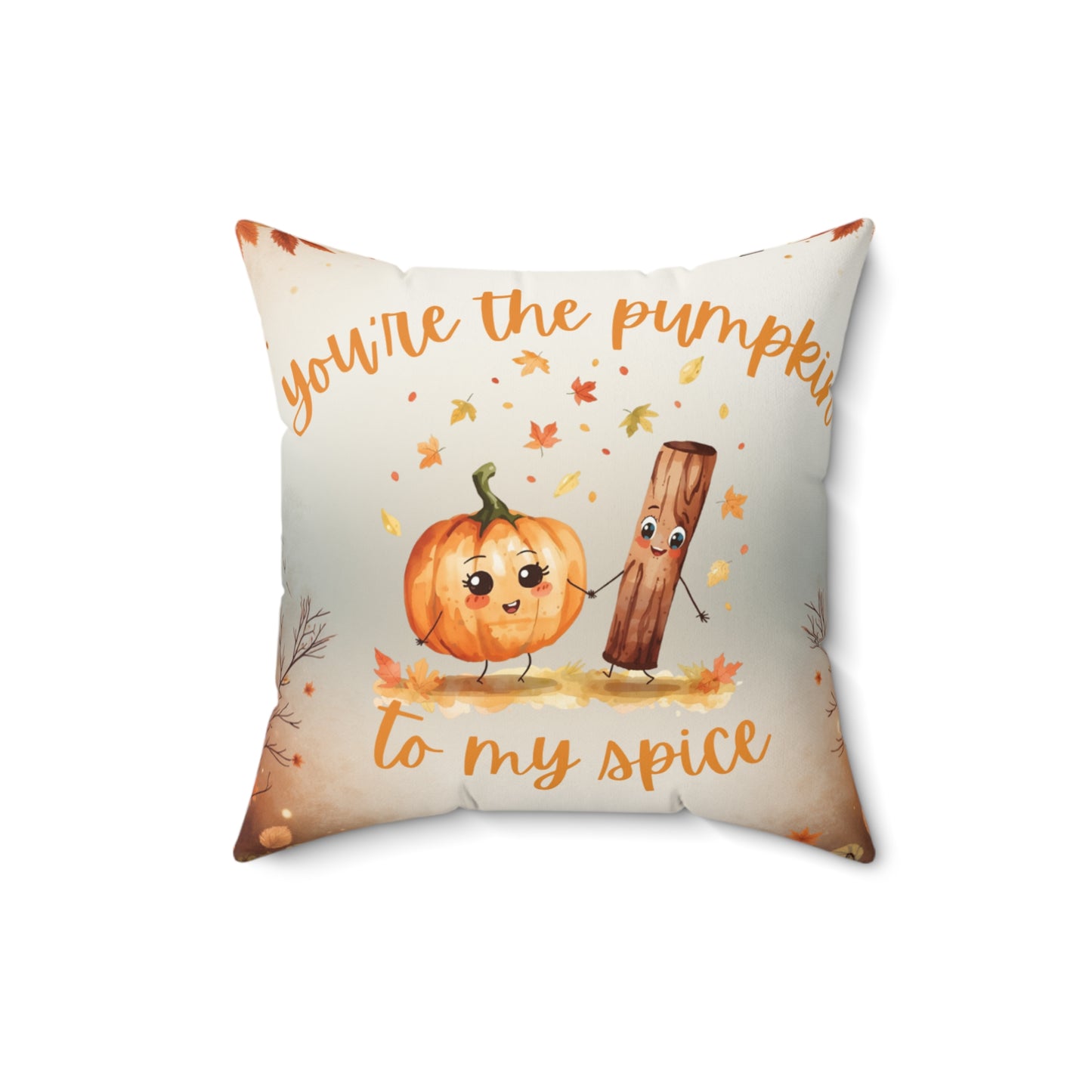 Pumpkin Spice Pillow, Fall Décor, Cozy Home Accent, Autumn Gift, Seasonal Cushion, Cute Harvest Pillow