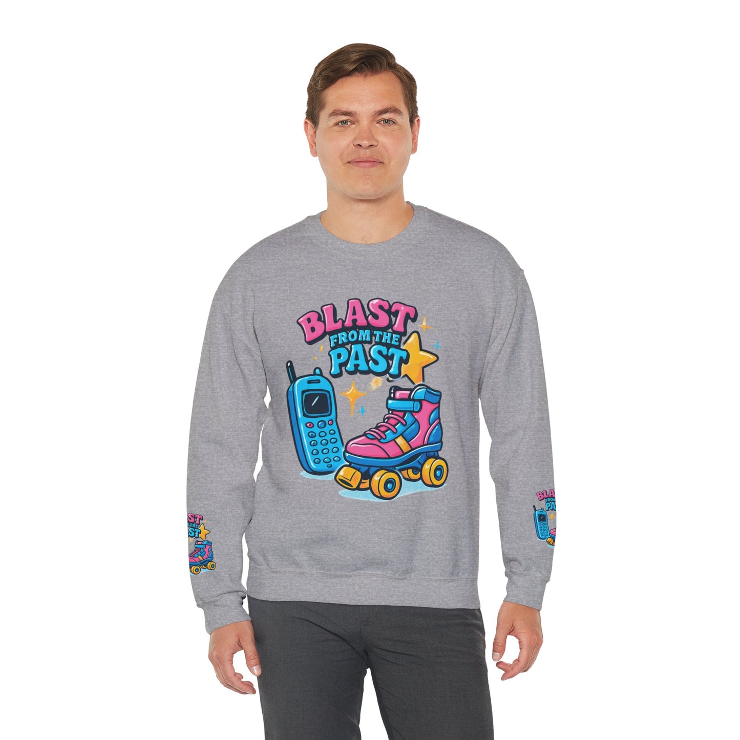 80's Retro Roller Skates & Cordless Phones Sweatshirt