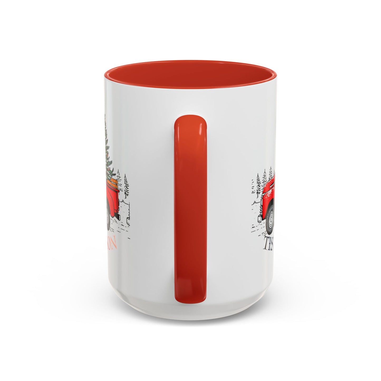 Holiday Accent Coffee Mug - 'Tis the Season Red Truck Design