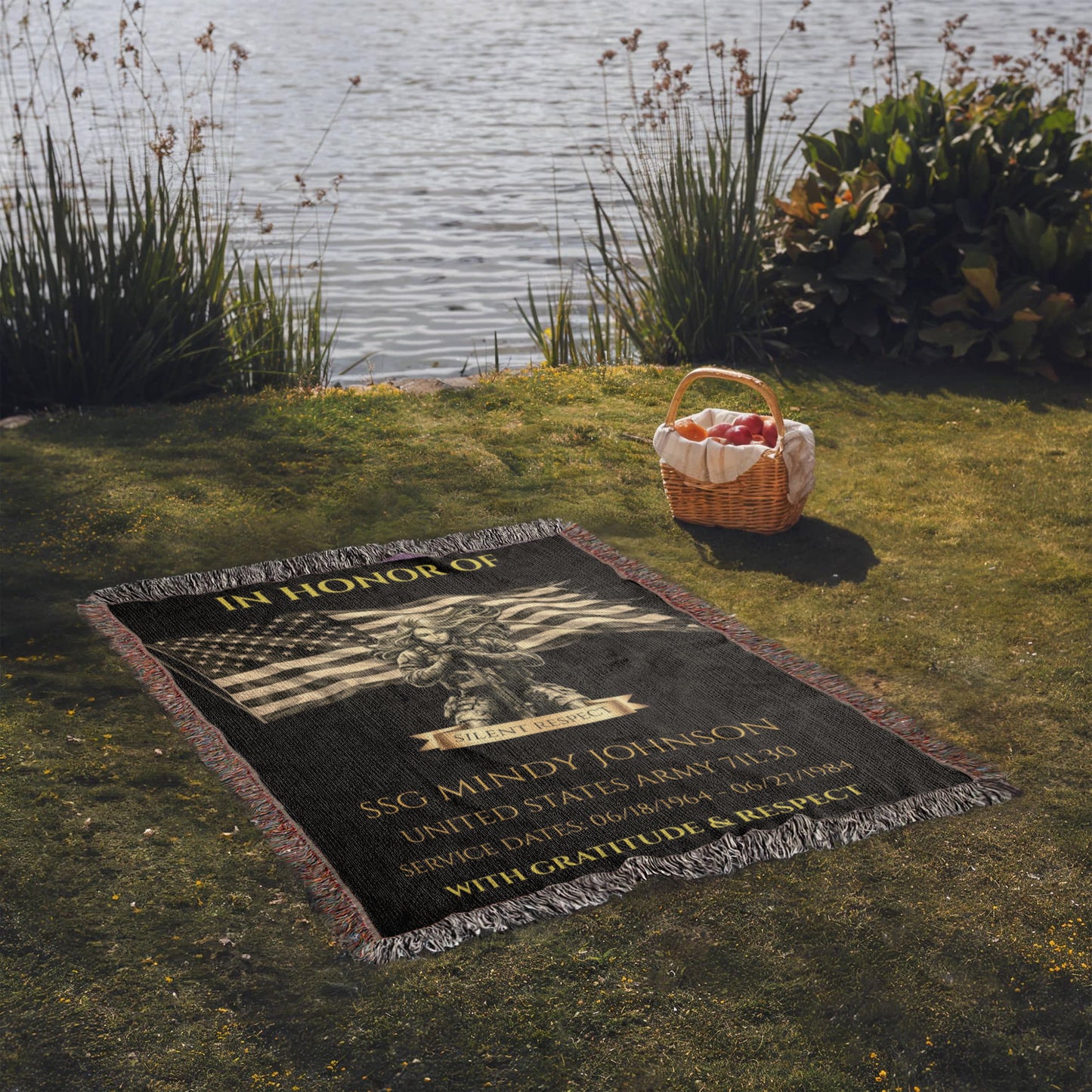 Personalized Veteran Wall Display Blanket – A Daily Tribute of Honor for a Living Service Member