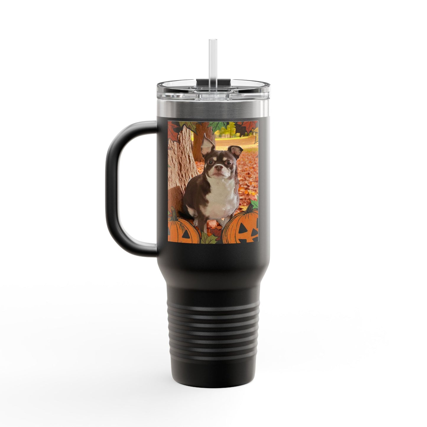 Pet Themed Insulated Travel Mug, 40oz - Fall Design