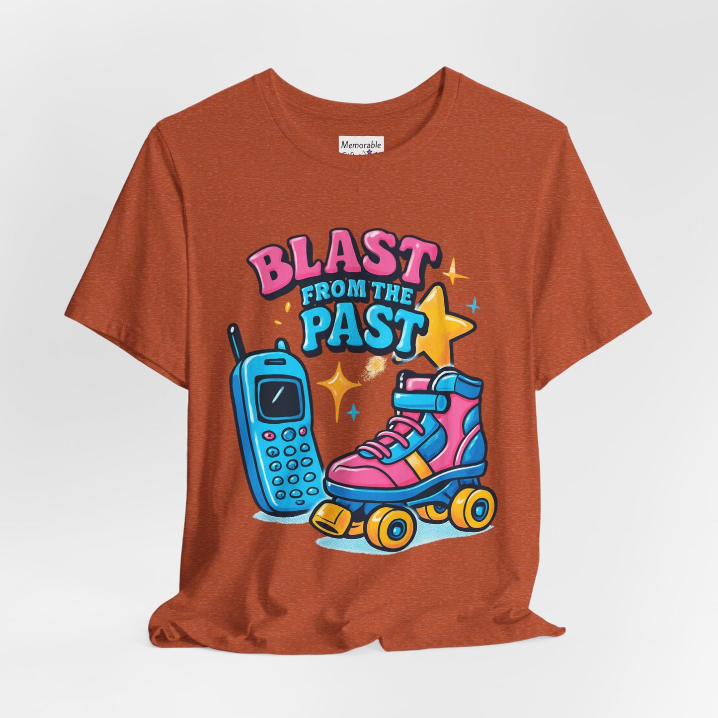 Retro Tee - Roller Skates & Cordless Phones Design