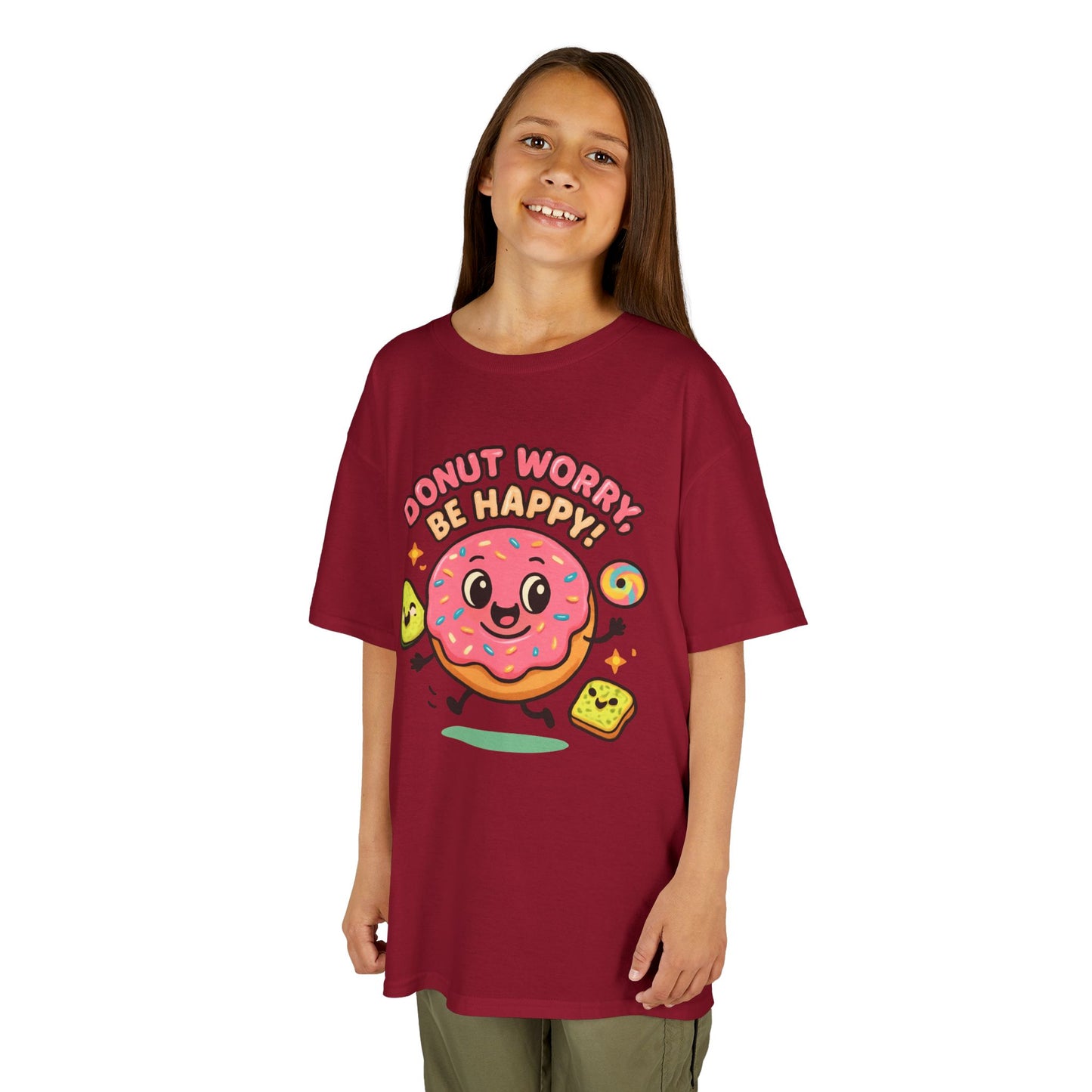 Kids' Donut Graphic Tee, Cute Kids Shirt, Fun Party Tee, Birthday Gift for Kids, Cartoon T-Shirt, Children's Apparel