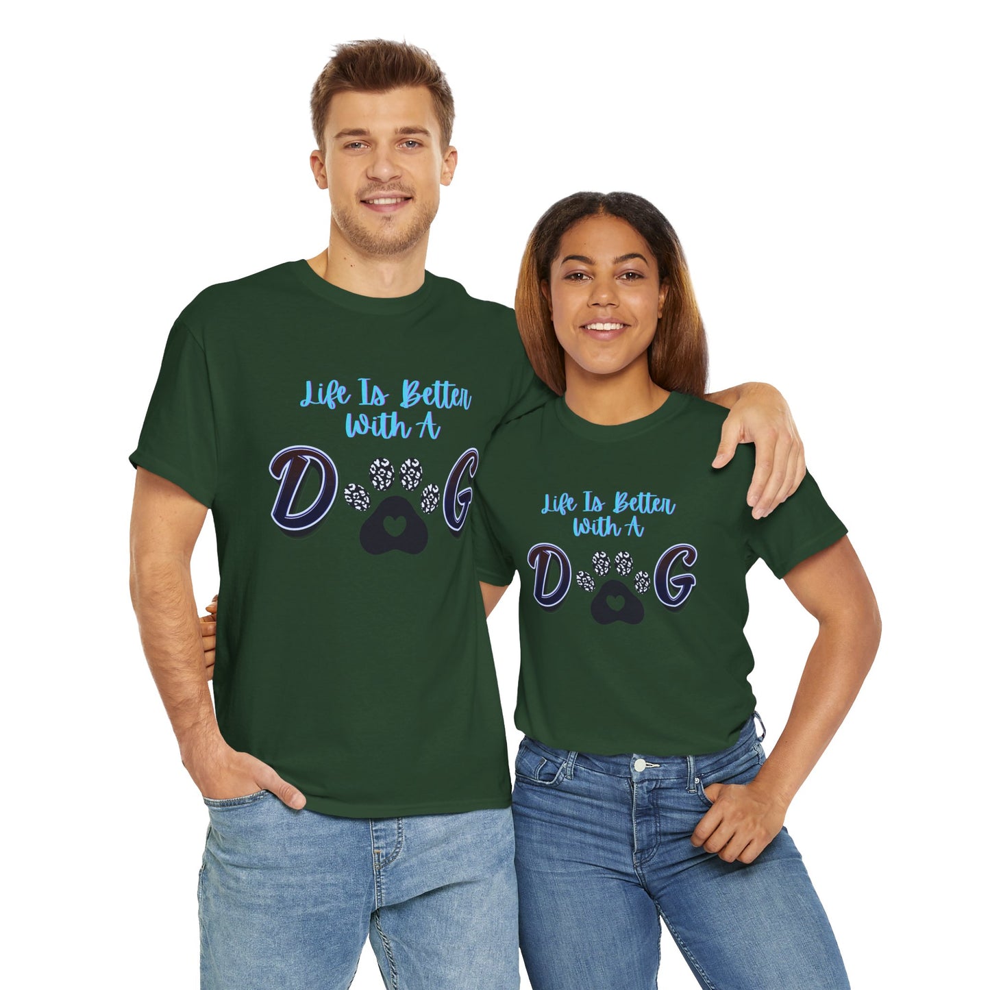 Unisex Dog Lover Tee, Life is Better with a Dog Shirt, Pet Owner Gift, Animal Lover Apparel, Casual Graphic Tee, Dog Mom/Dad Gift
