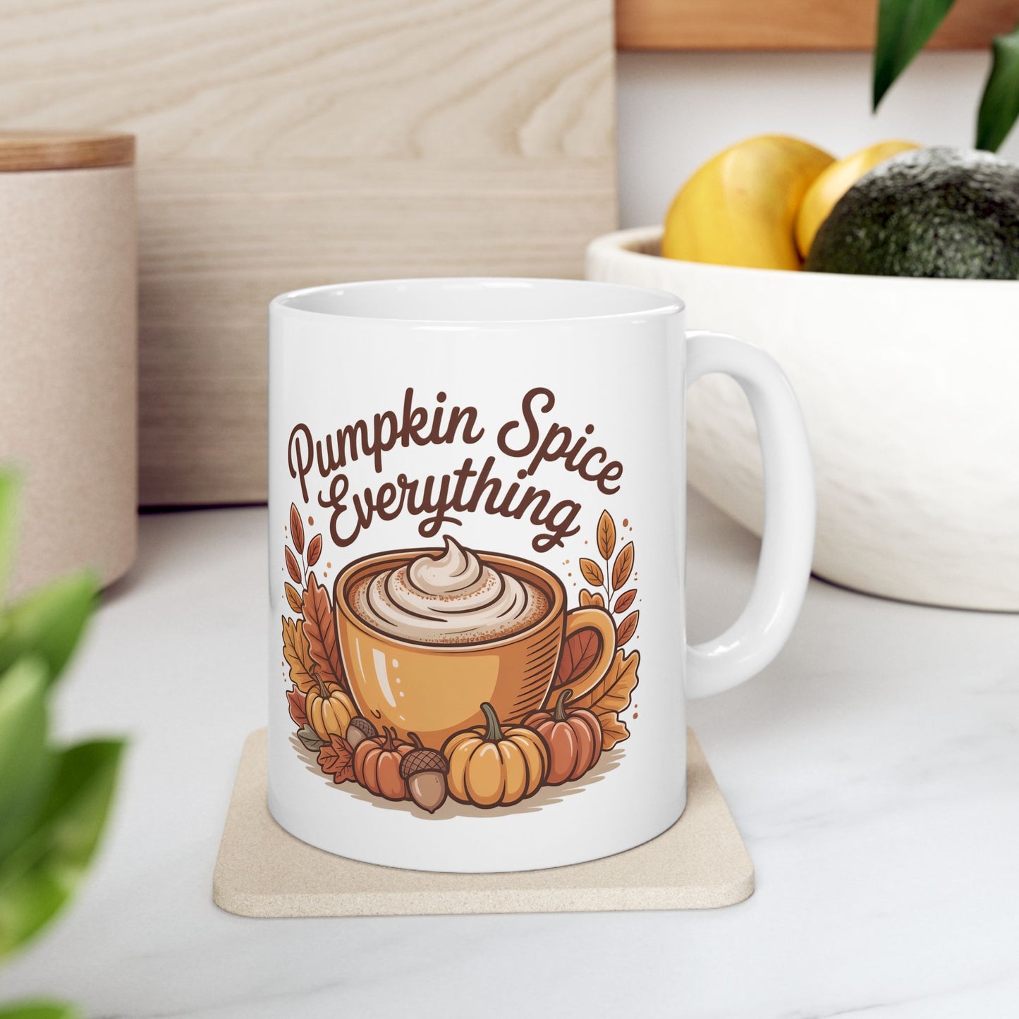 Pumpkin Spice Everything Ceramic Mug | Fall Coffee Cup, Autumn Gift, Cozy Kitchen Decor, Halloween, Thanksgiving