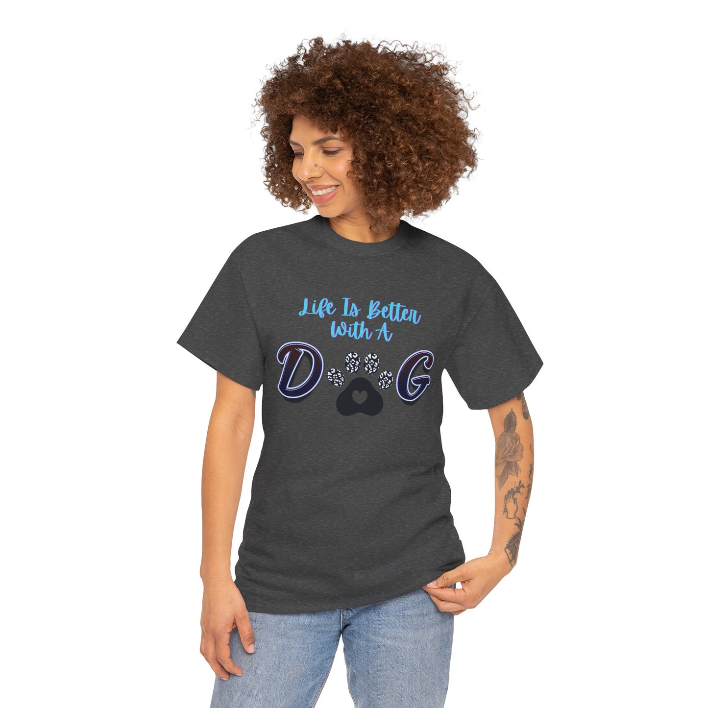 Unisex Dog Lover Tee, Life is Better with a Dog Shirt, Pet Owner Gift, Animal Lover Apparel, Casual Graphic Tee, Dog Mom/Dad Gift