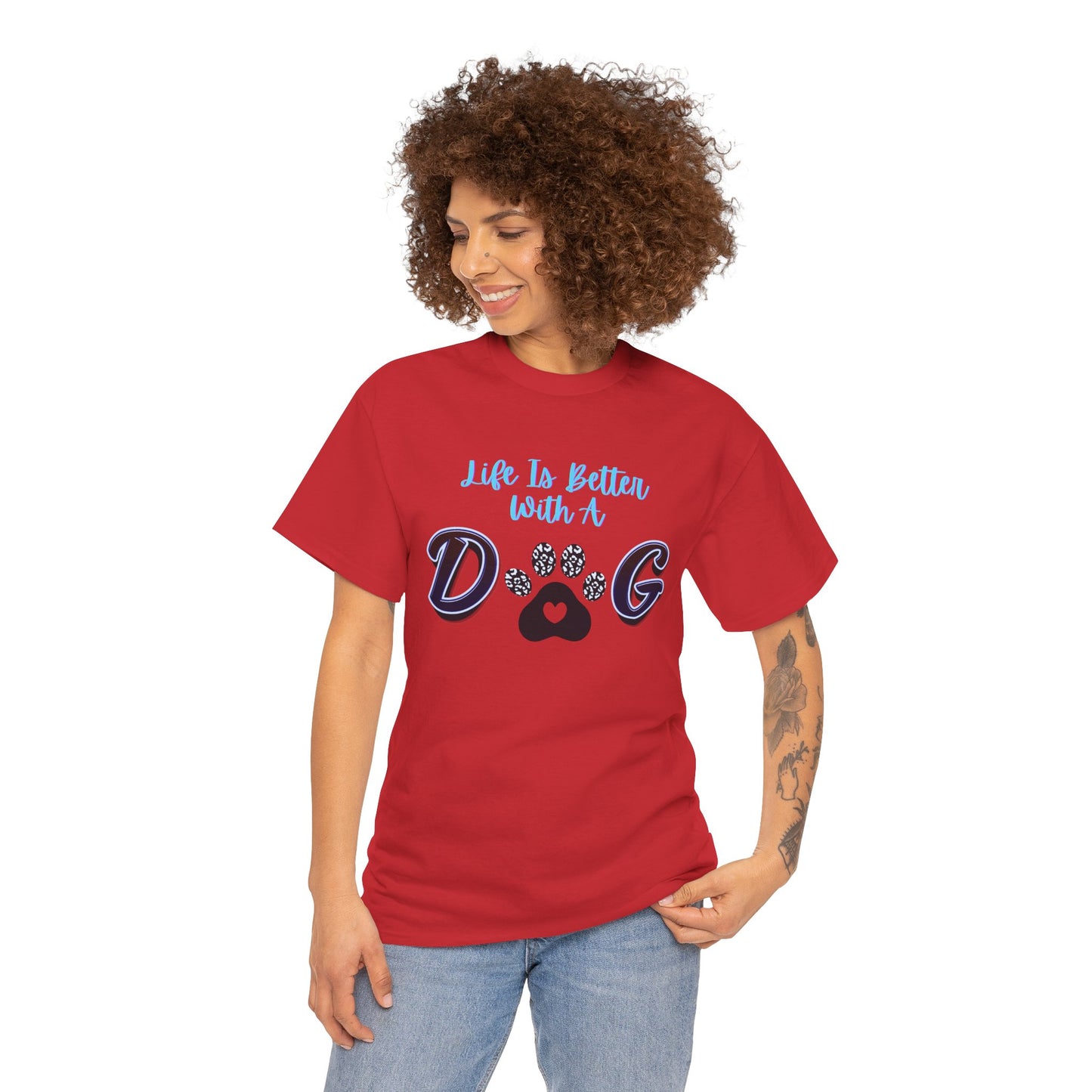Unisex Dog Lover Tee, Life is Better with a Dog Shirt, Pet Owner Gift, Animal Lover Apparel, Casual Graphic Tee, Dog Mom/Dad Gift