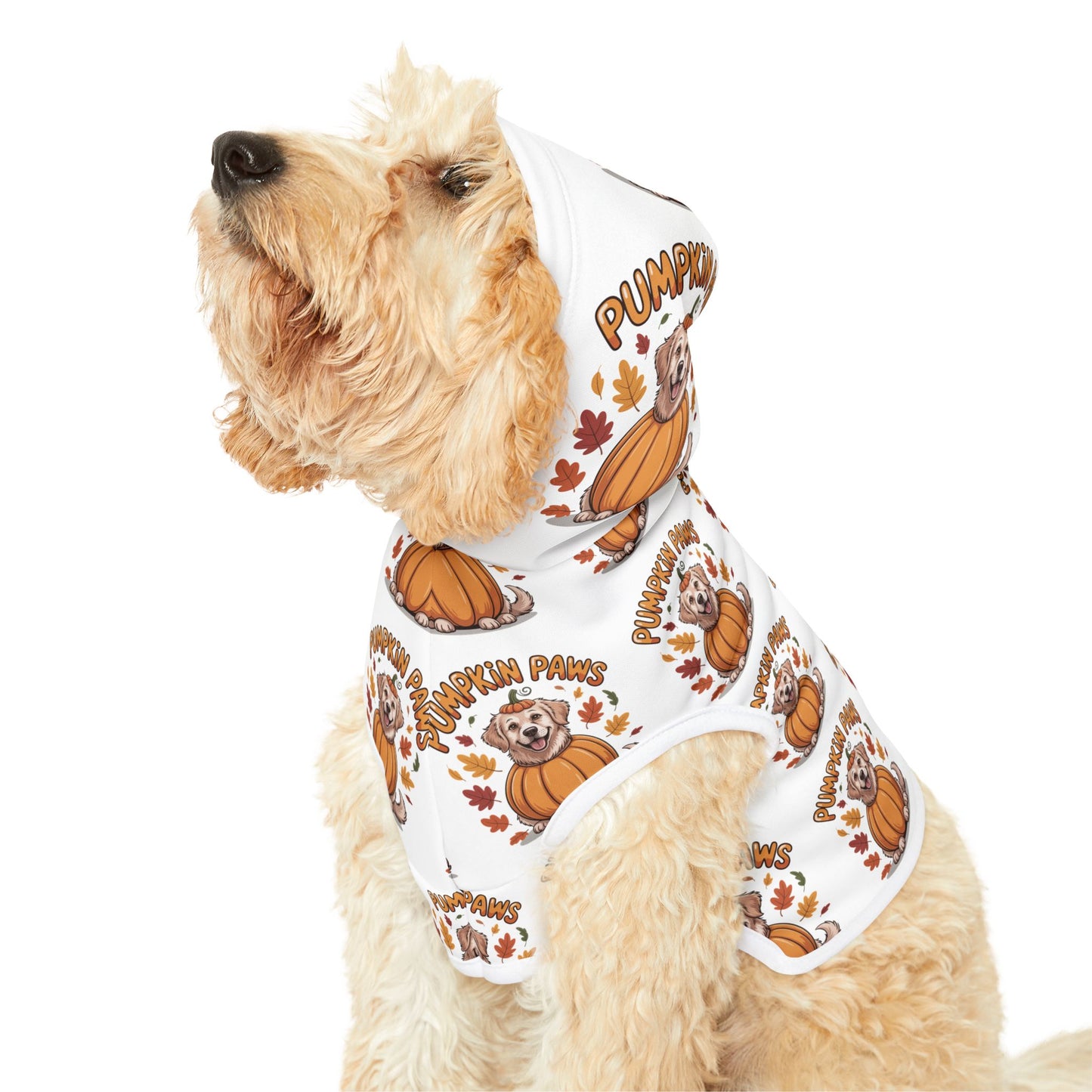 Cozy Autumn Pet Hoodie with Pumpkin Design | Cute Dog Winter Wear, Pet Costume, Halloween Outfits, Fall Fashion for Pets