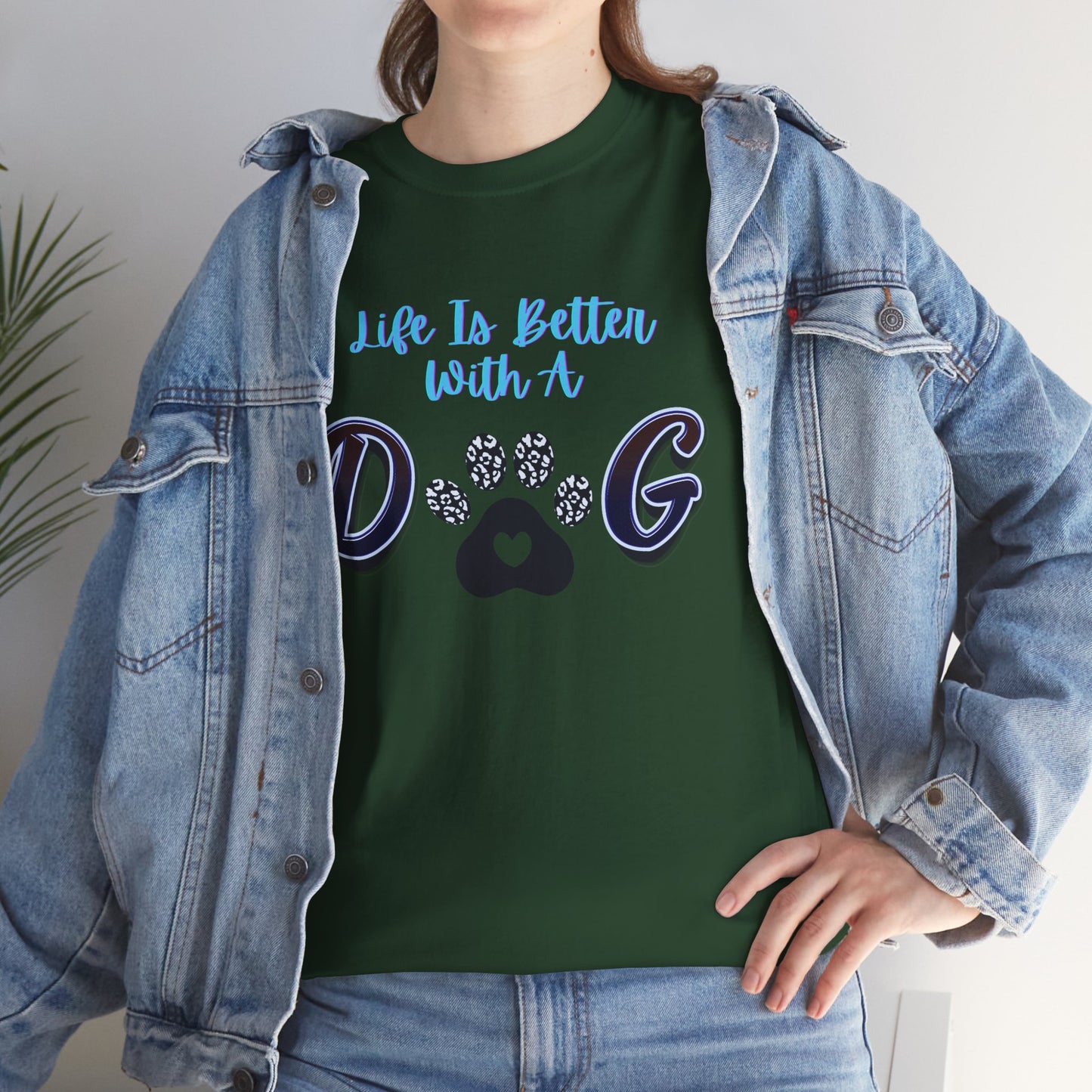Unisex Dog Lover Tee, Life is Better with a Dog Shirt, Pet Owner Gift, Animal Lover Apparel, Casual Graphic Tee, Dog Mom/Dad Gift