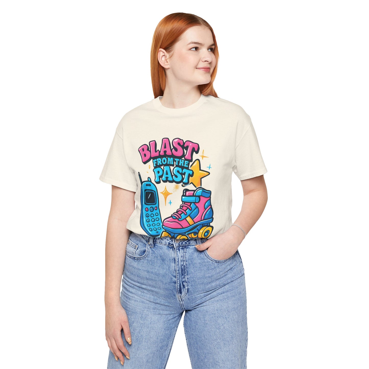 Retro Tee - Roller Skates & Cordless Phones Design