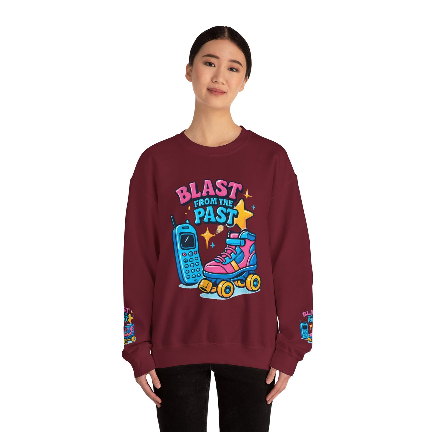 80's Retro Roller Skates & Cordless Phones Sweatshirt