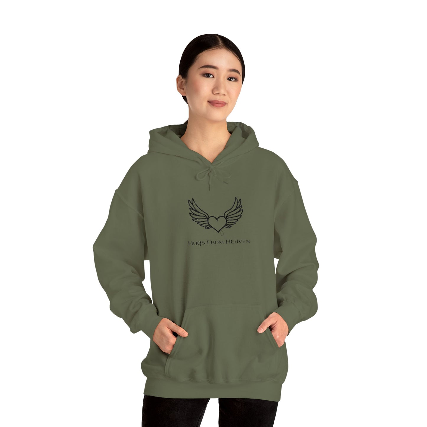 Hugs From Heaven Hoodie — Heart & Wings Memorial Sweatshirt