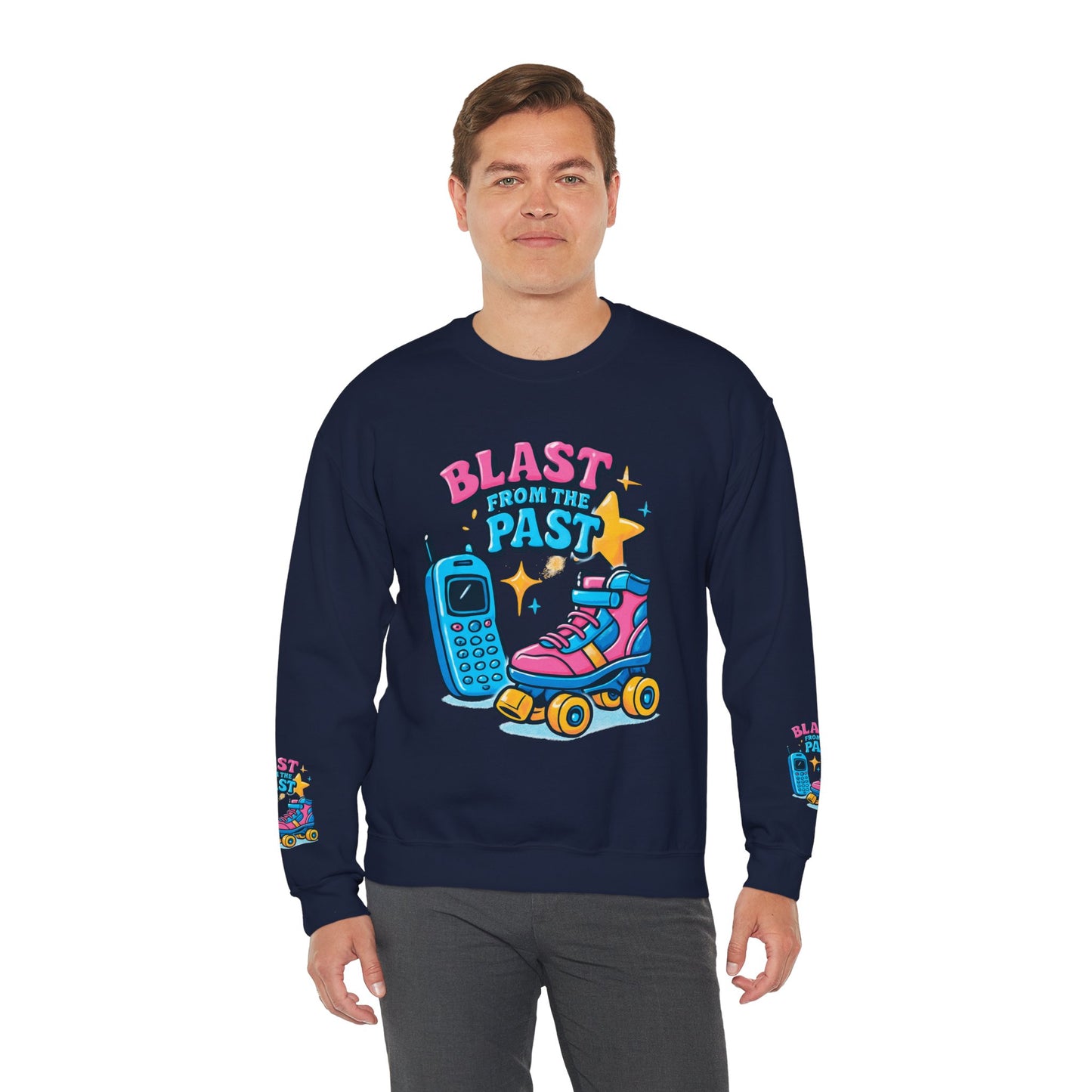 80's Retro Roller Skates & Cordless Phones Sweatshirt